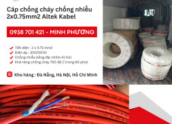 Cáp chống cháy chống nhiễu 2 lõi 0.75mm2 Aktek Kabel Huế, Quãng Ngãi, Bình Định