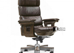 Ghế xoay giám đốc nệm dày lưng ốp gỗ CD7123-P tại HCM