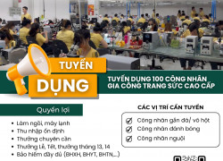 Tuyển công nhân chế tác trang sức, việc nhẹ lương cao ổn định