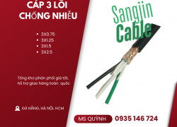 Cáp sangjin 3x0.5, 3x0.75, 3x1.25, 3x1.5, 3x2.5 Sài Gòn, Tây Ninh