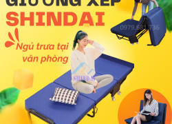 Giường xếp giúp nghỉ trưa rất thoải mái.