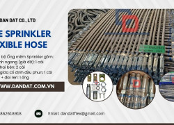 Ống mềm nối đầu phun nước chữa cháy, ống mềm sprinkler, khớp nối mềm PCCC DN25