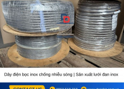 Dây dầu thủy lực đan lưới inox/Dây điện bọc inox/Dây điện bọc lưới inox