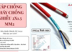 Cáp Chống Cháy Chống Nhiễu 2x1.5 Mm2 Thanh Hóa, Ninh Bình, Nam Định