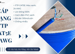 Cáp Mạng FTP Cat 5e – 24AWG Giao Ngay Huế, Đà Nẵng, Quảng Trị