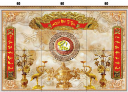 Tranh gạch 3d ốp tường phòng thờ - JHN90