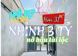 NHÀ MỚI NỞ HẬU Q.8  HƠN 31m², 2 TẦNG, NHỈNH 3 TỶ  GẦN CẦU CHÀ VÀ, VÔ Ở NGAY