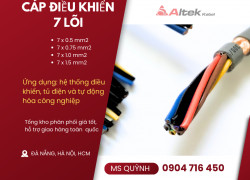 Cáp 7x0.5, 7x0.75, 7x1.0, 7x1.5 dùng cho tự động hóa, thang máy sẵn kho Đà Nẵng, Hà Nội