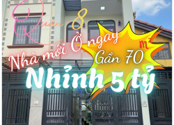 NHÀ MỚI Ở NGAY Q.8, GẦN 50m², NHỈNH 5 TỶ, HẺM 3.5m NHÀ CHÍNH CHỦ 0918846608