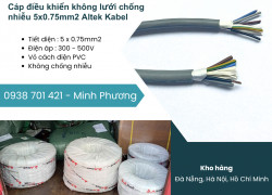 Cáp điều khiển không lưới chống nhiễu 5x0.75mm2 Altek Kabel Bình Định, Quảng Trị