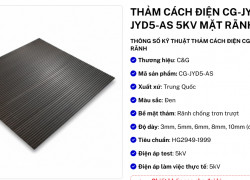 thảm cách điện cg-jyd cg-jyd5-as 5kv mặt rãnh