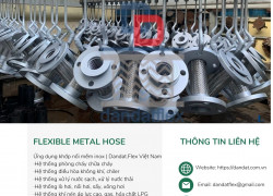 Khớp nối mềm nối bích DN100, Khớp nối chống rung, Khớp giảm chấn, Ống mềm inox 304, Khop noi mem inox