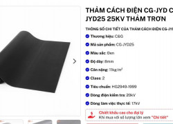 THẢM CÁCH ĐIỆN CG-JYD CG-JYD25 25KV THẢM TRƠN