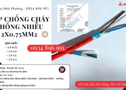 Cáp Chống Cháy Chống Nhiễu 2x0.75 Tại Đà Nẵng, Huế, Quảng Trị