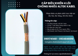 Cáp điều khiển RVVP, DVV/ Sc 4x0.5, 4x0.75, 4x1, 4x1.5