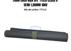 THẢM CÁCH ĐIỆN SFE TTCLO 10KV CLASS 0 1X1M 1,50MM