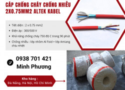 Cáp chống cháy chống nhiễu 2x0.75mm2 Altek Kabel Thanh Hóa, Nghệ An, Hà Tĩnh