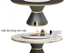 Bàn nhà hàng mặt đá tròn xoay TN JUPITER 2A-135E tại HCM