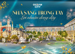 Duy nhất căn liền kề 90m² mặt đường 30m – gần hồ tạo sóng, giá vốn chỉ 5 tỷ tại Vinhomes Ocean Park 2