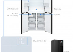 Tủ lạnh Panasonic Inverter 510 lít Multi Door NR-X561BK-VN