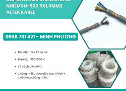Dây cáp điện điều khiển chống nhiễu SH-500 5x1.0mm2 Đà Nẵng, Hồ Chí Minh, Hà Nội