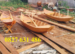 Đóng Ghe gỗ, Thuyền gỗ du lịch, Thuyền gỗ trưng hải sản decor
