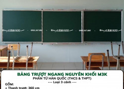 BẢNG TRƯỢT NGANG THÔNG MINH 3 CÁNH- KT: 120X540 CM (M3K)