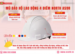 ⛑️ MŨ BẢO HỘ LAO ĐỘNG 4 ĐIỂM NORTH A59R