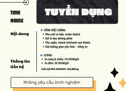 TIMEHOUSE tuyển NV Pha chế phục vụ cafe làm tại Q3