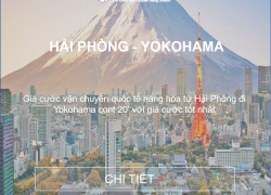 Giá cước vận chuyển hàng cont từ Hải Phòng đi Yokohama