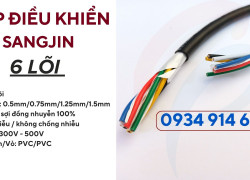 Cáp điều khiển Sangjin 6x0.5/6x0.75/6x1.25/6x1.5 - phân phối tại HCM