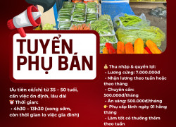 Tuyển Nữ Nhân viên phụ bán Q. Phú Nhuận