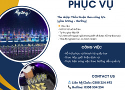 Tuyển Nữ Nhân Viên Phục Vụ Quầy Bar Full/Part Và Time