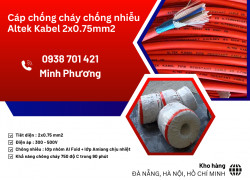 Cáp chống cháy chống nhiễu Altek Kabel 2x0.75mm2 phân phối Ninh Thuận, Vũng Tàu