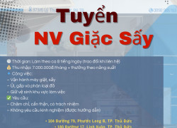 Tuyển Nhân viên tiệm giặt sấy TP. Thủ Đức