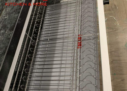 Kệ xoong nồi nan dẹt cánh kéo SUS 304 cao cấp, hiện đại TaKing