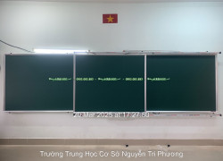 Bảng trượt ngang 3 cánh viết phấn lớp học