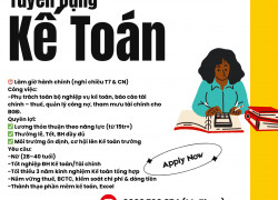 Tuyển Kế toán tổng hợp Quận Tân Phú