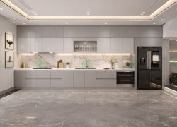 Tủ Bếp Gỗ Chữ I Nhỏ Gọn | Thi Công Theo Yêu Cầu Chuẩn Xưởng