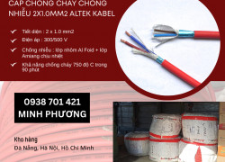Dây cáp điện chống cháy chống nhiễu 2x1.0mm2 Altek Kabel Đà Nẵng, Quảng Ngãi, Huế