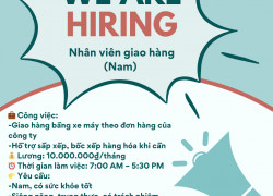Tuyển Nam Nhân viên giao hàng TP.HCM