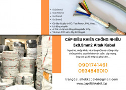 Cáp điều khiển RVVP/ CXV- SC 5x0.5 Altek Kabel sẵn Đà Nẵng, Hà Nội