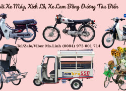 Vận chuyển xe máy, xe xích lô, xe lam đi Canada giá rẻ đường tàu