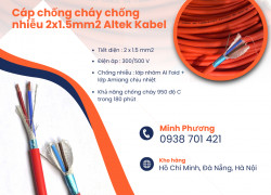 Dây chống cháy chống nhiễu 2x1.5mm2 Altek Kabel Bình Định, Quảng Ngãi, Quảng Trị