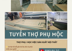 Thợ phụ và Học việc sản xuất nội thất Đà Nẵng