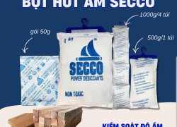 Kiểm Soát Độ Ẩm Với Bột Hút Ẩm Secco 50g 100g ngành đồ gỗ nội thất