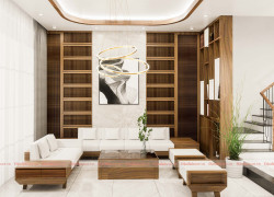 Mẫu Thiết Kế Nội Thất Phòng Khách Hiện Đại Ấm Áp Tại Vũng Tàu