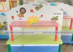 Kệ góc mầm non AD, kệ cá nhân mầm non AD, kệ nhà trẻ AD