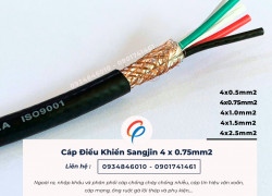 Cáp điều khiển Sangjin 4x0.75 chống nhiễu sẵn Hồ Chí Minh, Bình Dương, Đồng Nai