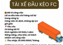 Tuyển Tài xế đầu kéo Bình Chánh